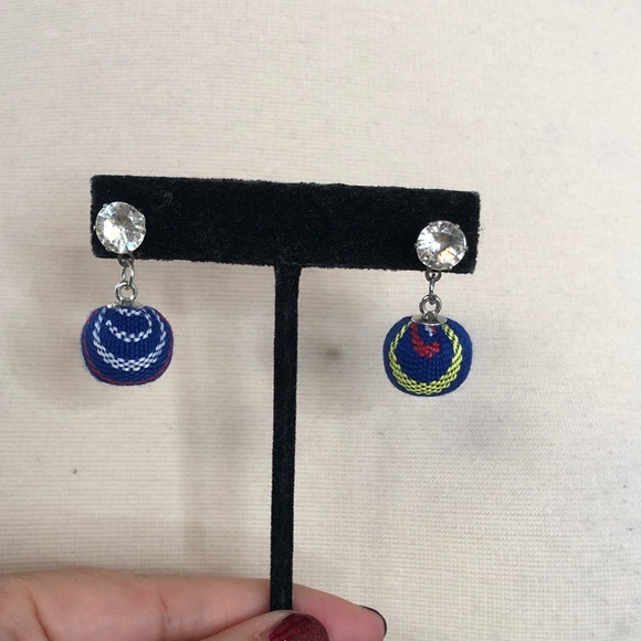 Guatemala Jewelry - Guatemalan handmade Colorful Beaded Earrings with Crystal Accents